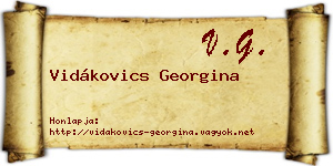 Vidákovics Georgina névjegykártya