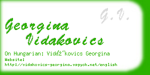 georgina vidakovics business card